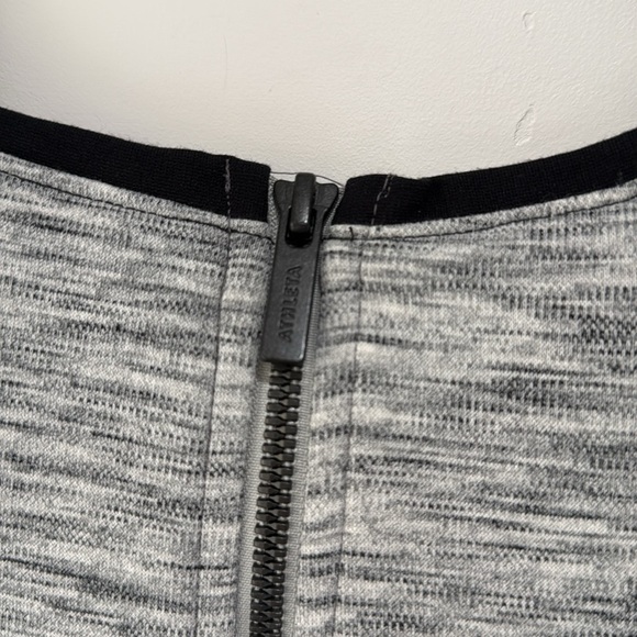 Athleta Black Heathered Gray Two Tone CityScape Ponte Knit Sheath Dress Large - Picture 6 of 9
